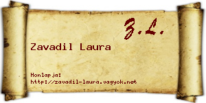 Zavadil Laura névjegykártya